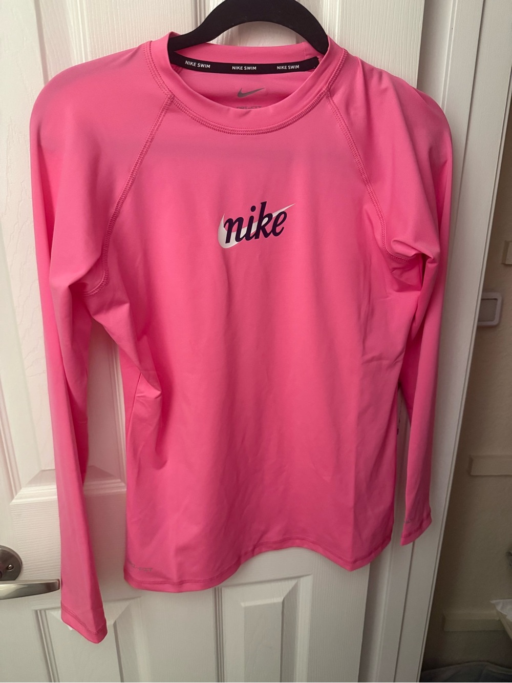 Nike Swim Dri Fit Pink Long Sleeve Top Shirt Size M